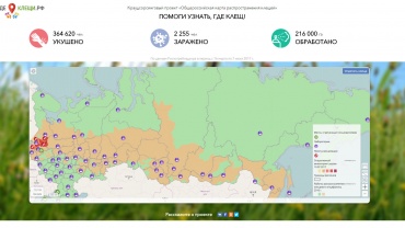 Заставка для - Краудсорсинговый проект «Общероссийская карта распространения клещей»