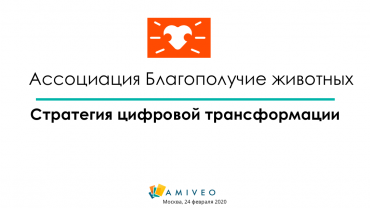 Заставка для - Разработка стратегии цифровой трансформации для Ассоциации «Благополучие животных»